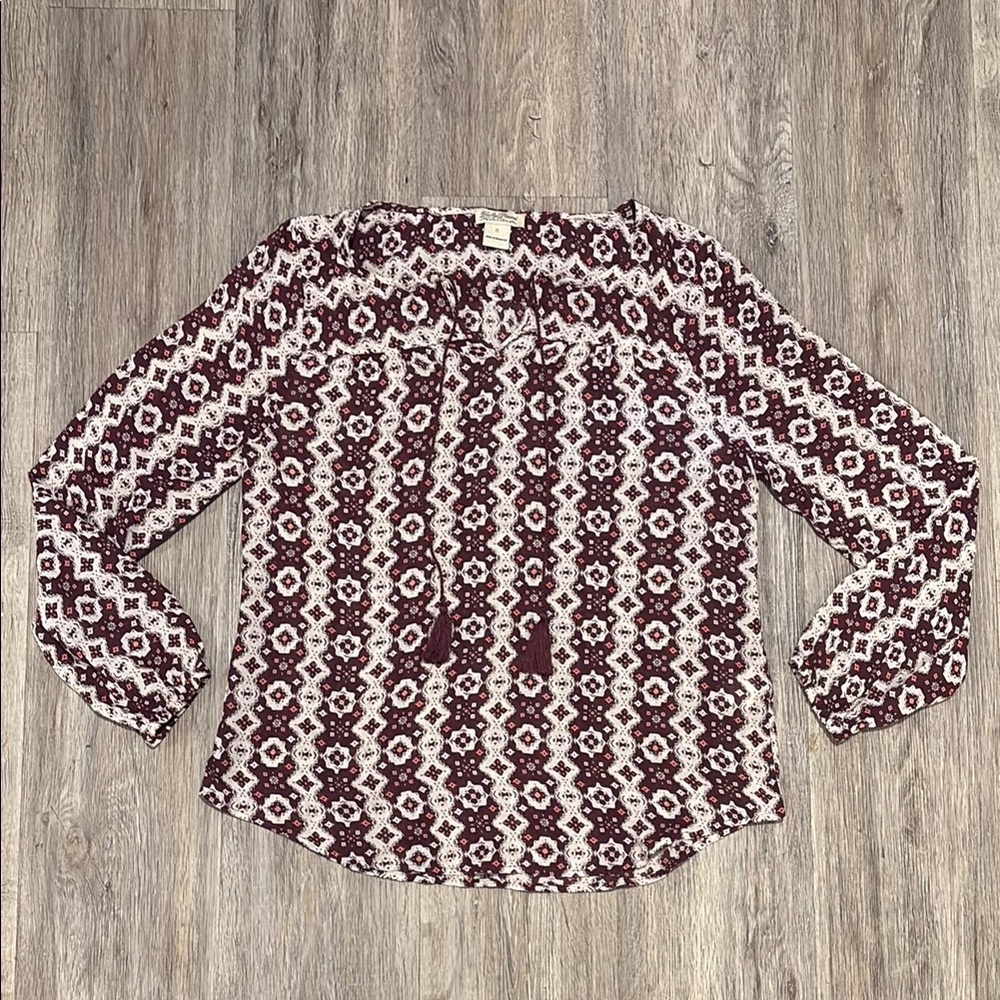 Lucky Brand Boho Long Sleeve Blouse